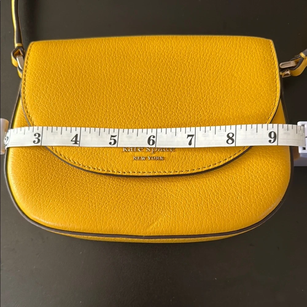 Kate Spade Vibrant Yellow Crossbody Bag with Curved Flap - Picture 5 of 8